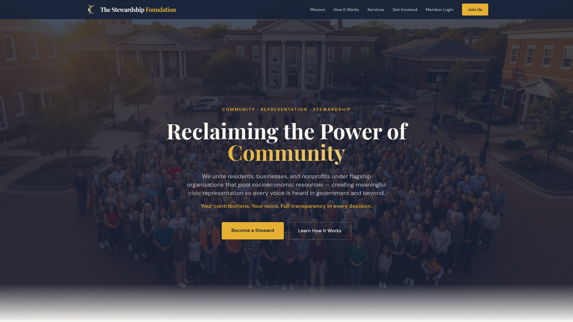The Stewardship Foundation website preview